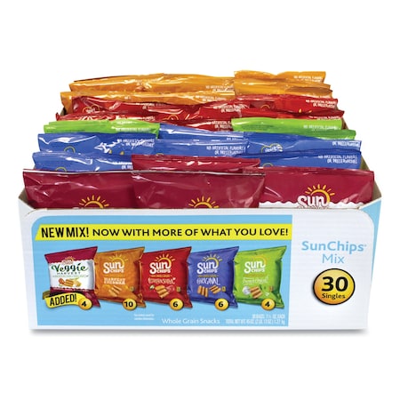 Sunchips Variety Mix, Assorted Flavors, 1.5 oz Bags, 30PK 30501